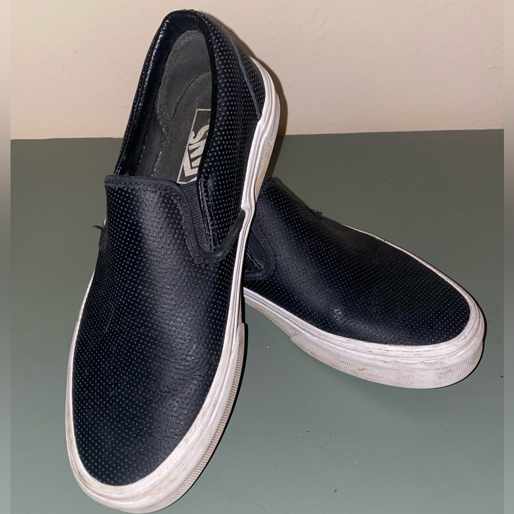 VANS Black Perforated Leather